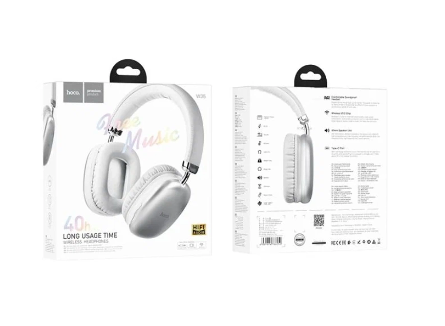 Hoco W35 Oq simsiz quloqchini , White onlayn