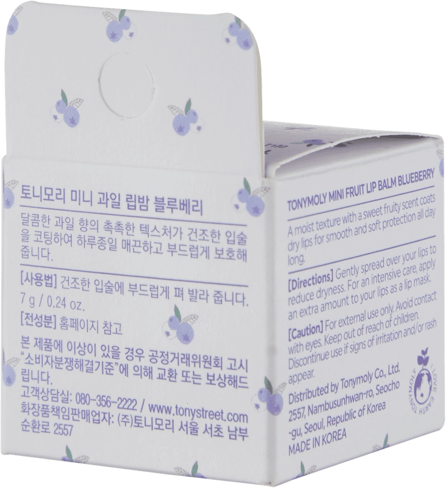 MINI FRUIT LIP BALM BLUEBERRY - Lab uchun balzam O'zbekistonda