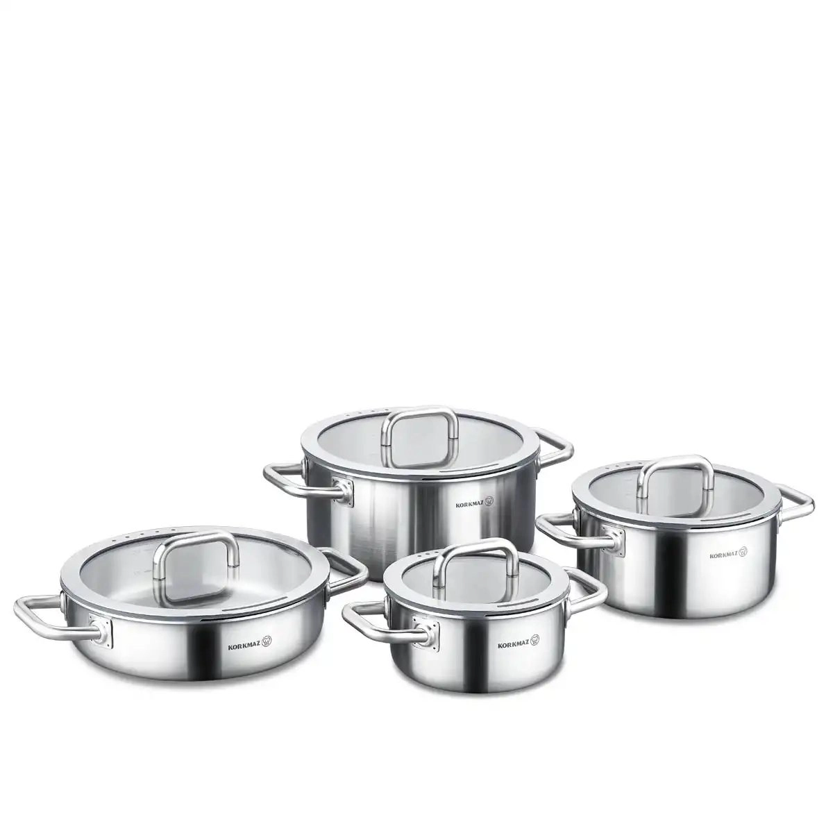 Набор кухонной посуды Korkmaz Aura 8 шт. (A2794) , Silver купить