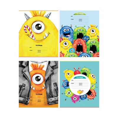 Тетрадь 12л., клетка ArtSpace "Рисунки. Монстры", эконом купить