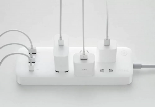 Удлинитель Xiaomi ZMI Power Strip Max 2500W (6 розеток, 1.8 м, 2 USB) White онлайн