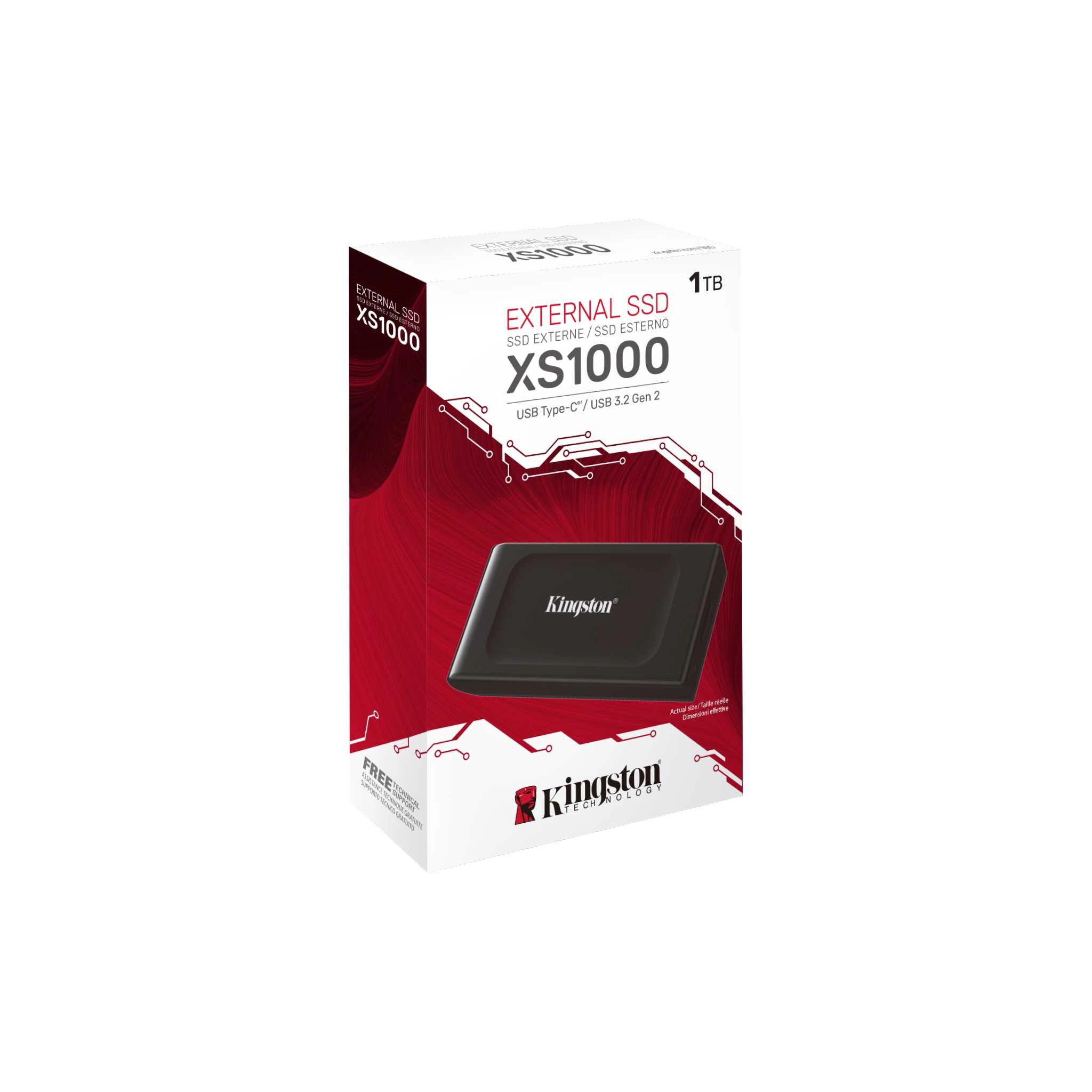 Kingston XS1000 USB 3.2 Gen 2 1TB tashqi SSD-saqlagichi O'zbekistonda
