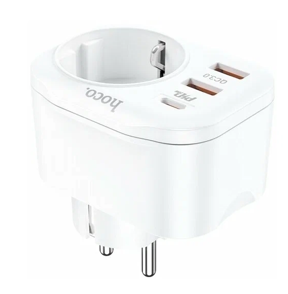 Многофункциональная розетка Hoco NS3 4000w белый недорого