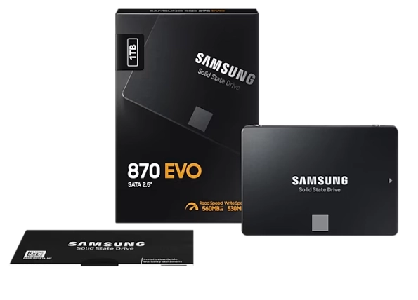 Samsung 870 EVO 1TB 2.5" SSD qattiq diski xususiyatlar