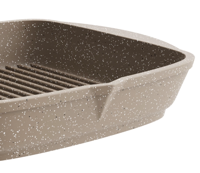 Сковорода Мечта квадрат несъемной ручкой и крышкой коричневый (28см) рассрочка