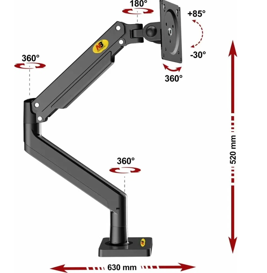 Настольный кронштейн NB North Bayou G45 для монитора (22"-32") в Узбекистане