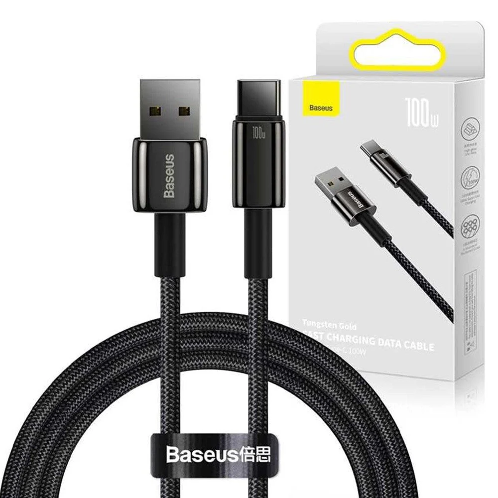 Baseus Tungsten Gold USB&ndash;Type-C 100Vt kabeli, 1 m sotib olish