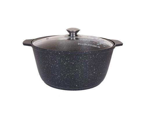 Кастрюля-жаровня Kukmara 5 л линия Мраморная (Кофейный мрамор, Тёмный мрамор) купить