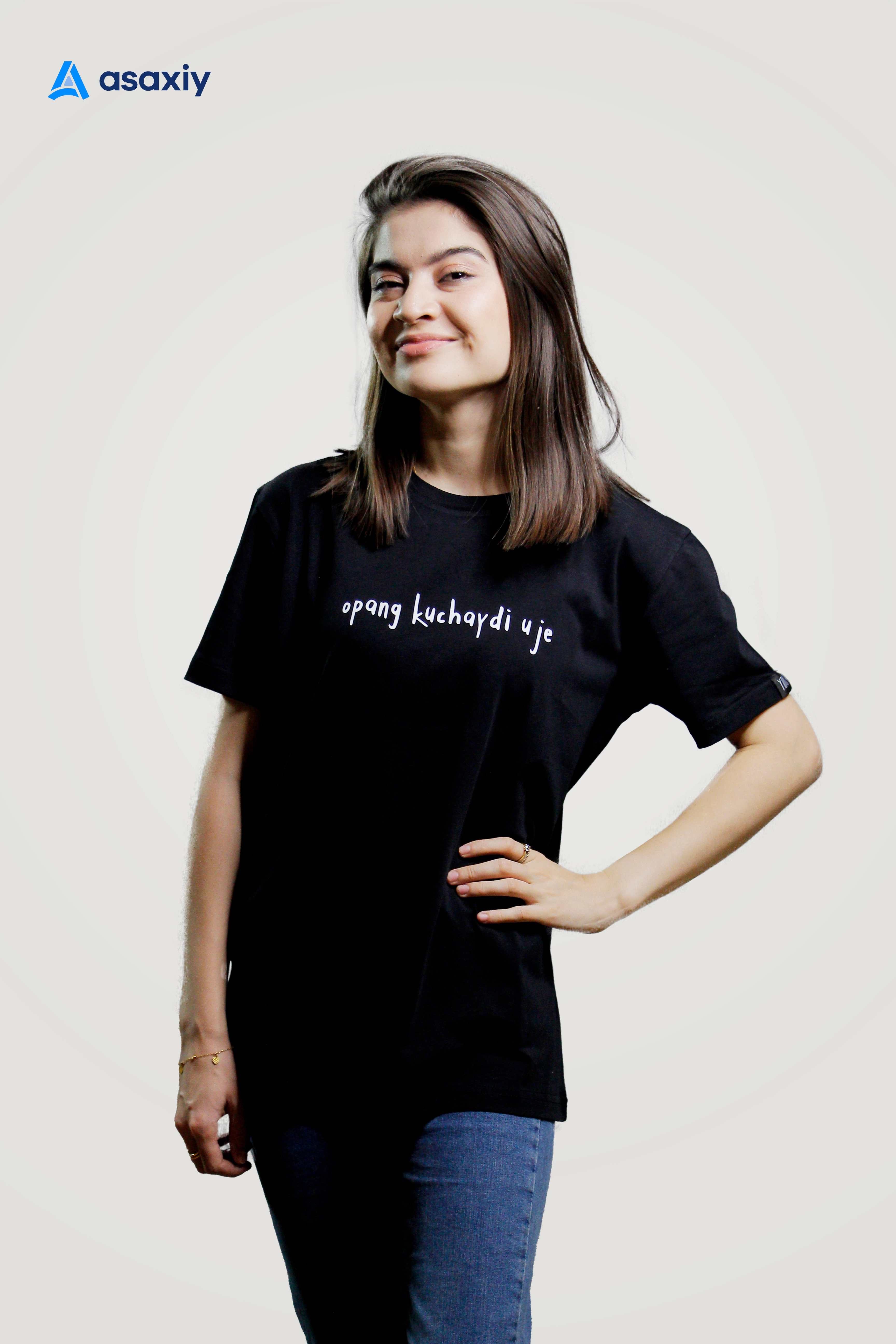 Футболка YOKI "Opang kuchaydi uje" Black M недорого