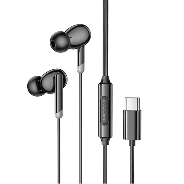 Проводные наушники Borofone BM92 (Type-c) чёрные купить