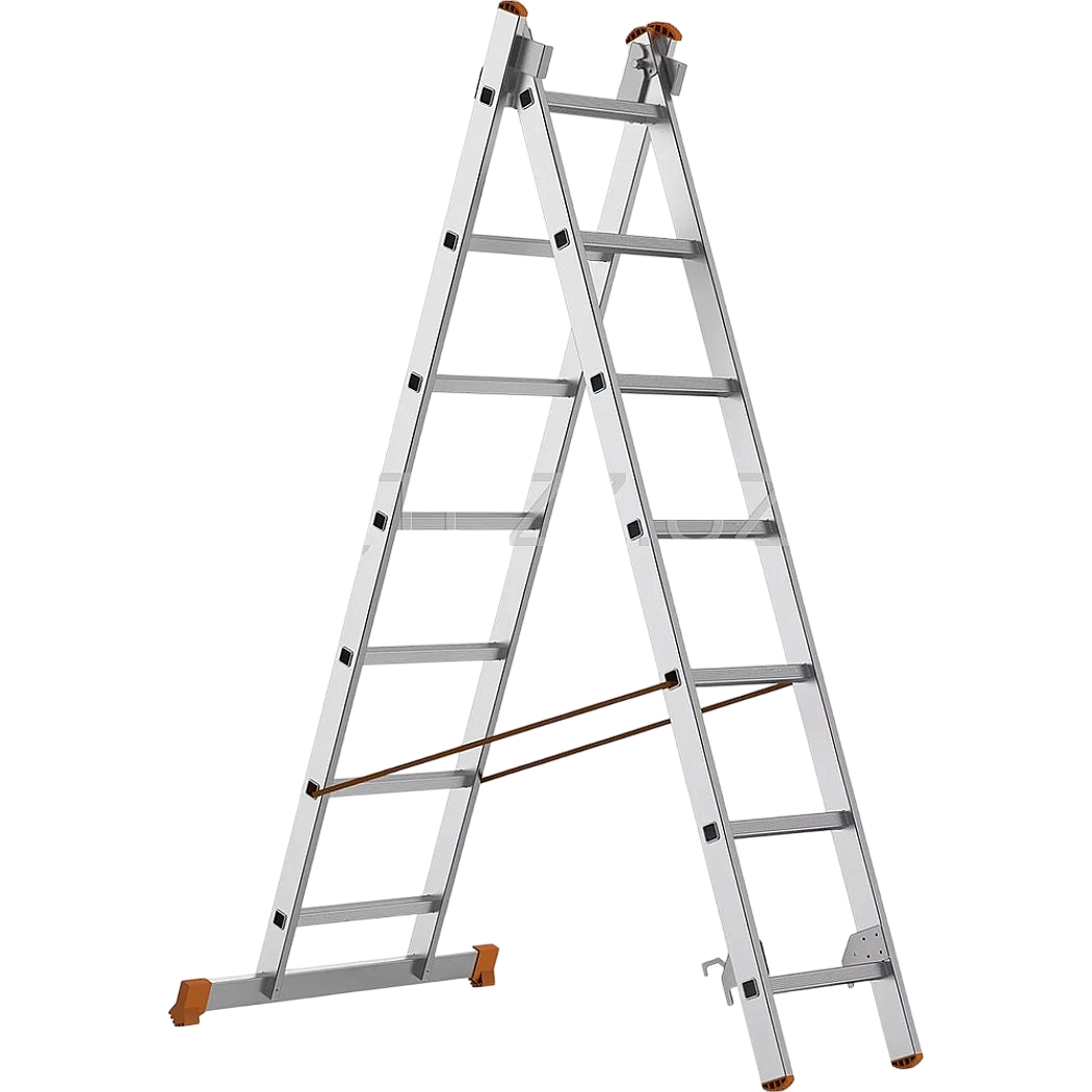 Лестницы Sarayli индустриального типа двухсекционная алюминиевая 2x7 купить