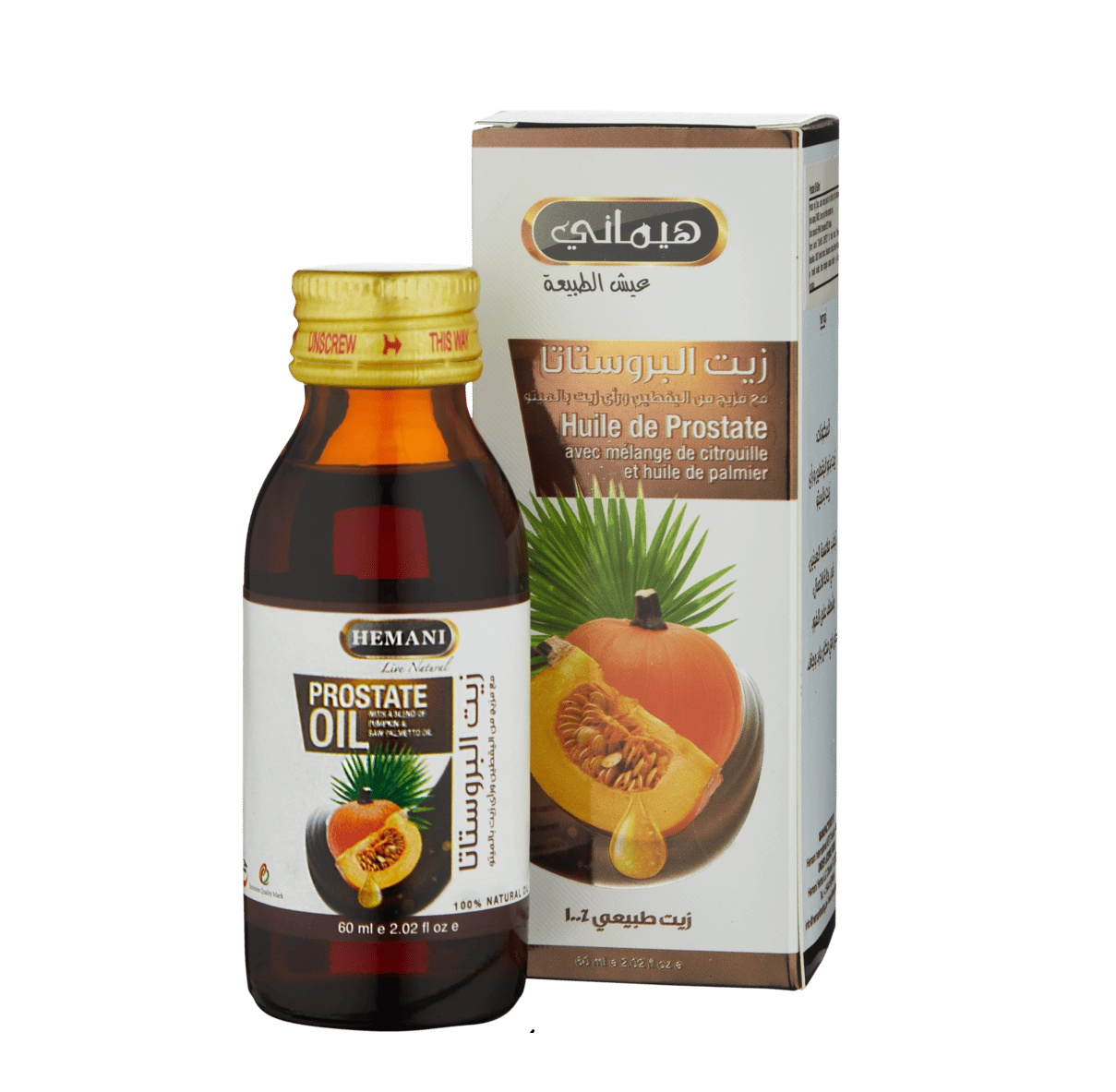 МАСЛО ДЛЯ ЛЕЧЕНИЯ ПРОСТАТЫ HEMANI - PROSTATE OIL 60ML купить