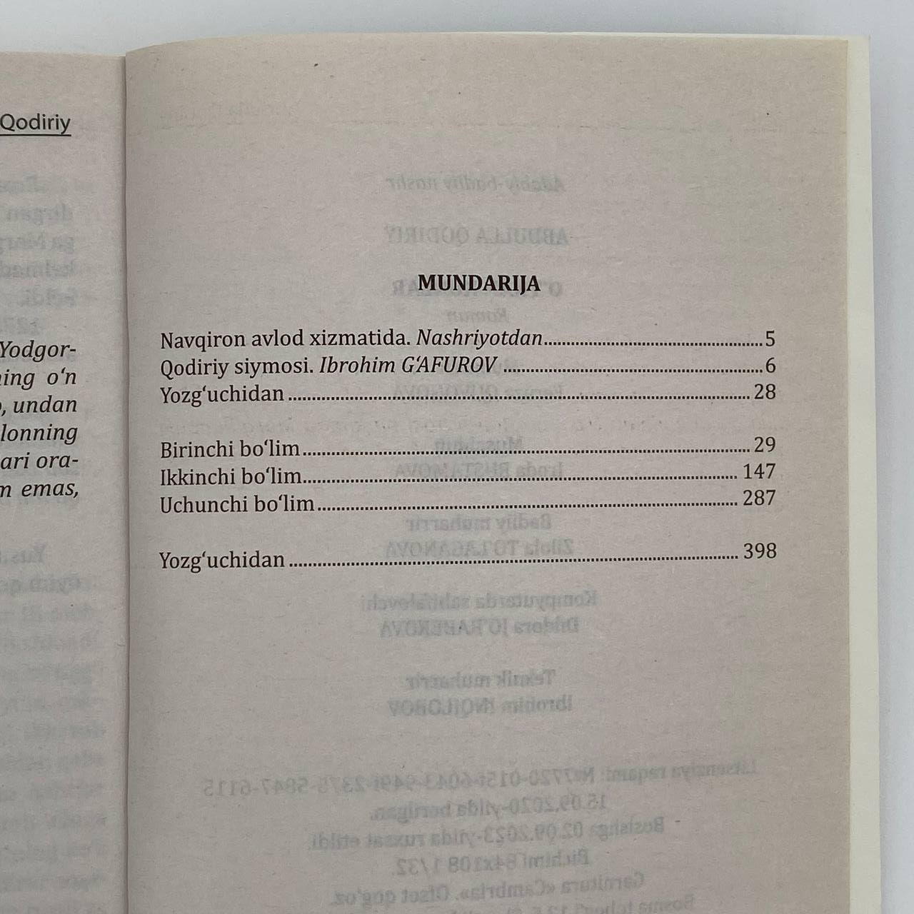 Abdulla Qodiriy: O‘tkan Kunlar (Yangi Asr Avlodi) bo'lib to'lash