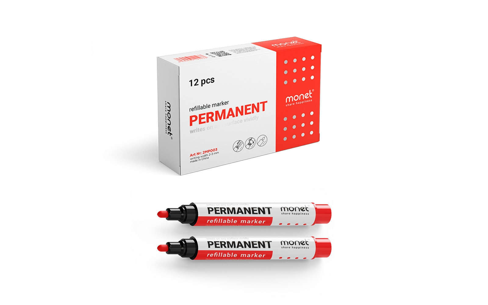 Monet qizil permanent marker 2MP003 sotib olish