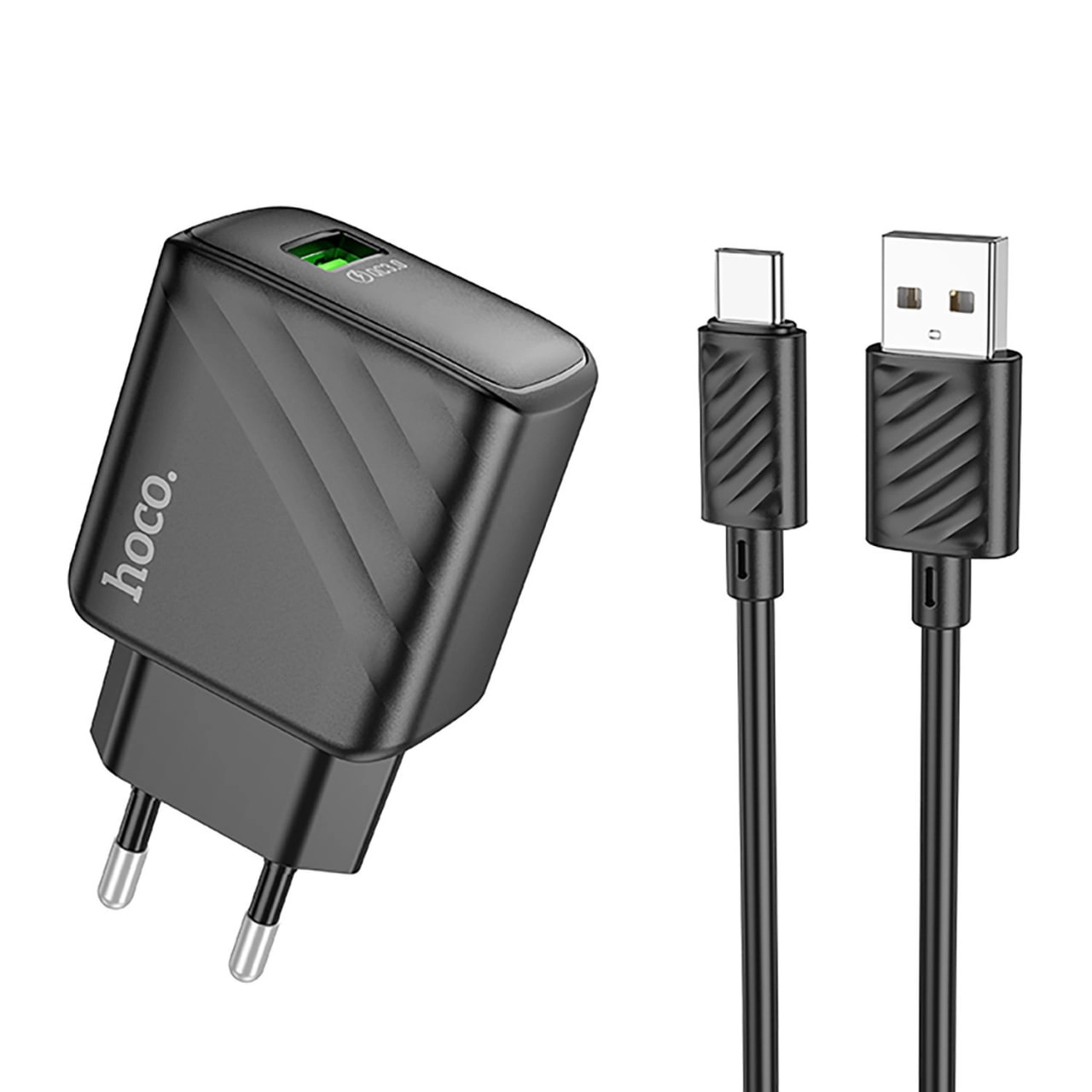 Зарядное устройство Hoco CS21A USB 18W (USB/Type-C) чёрный купить