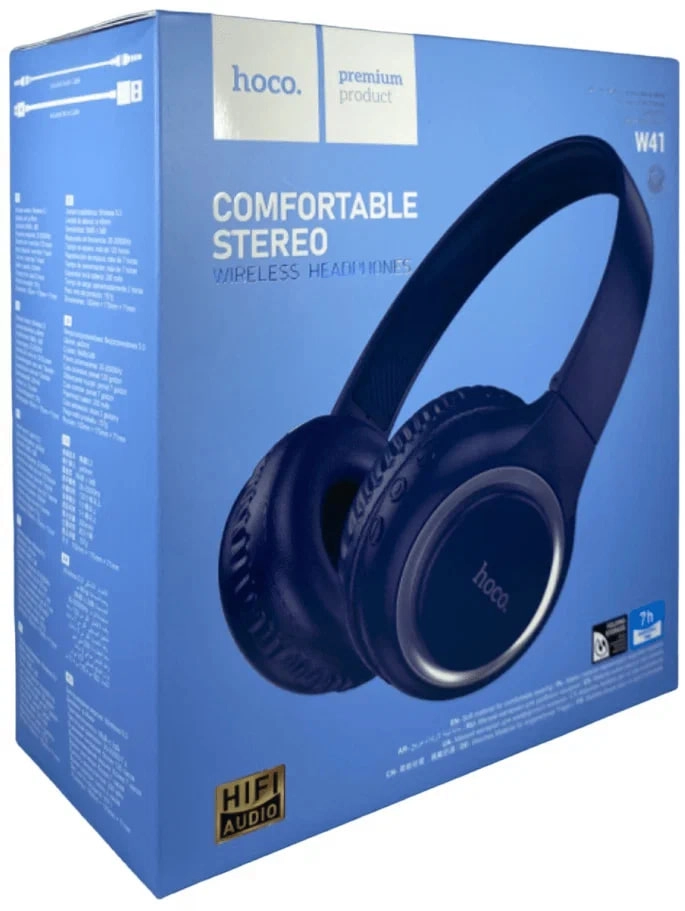 Беспроводные наушники Hoco W41 синий недорого