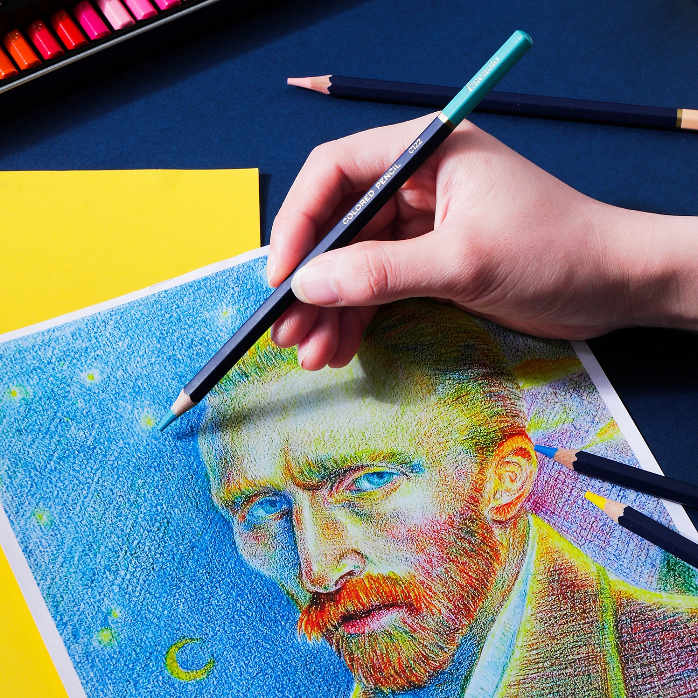 Metall g&lsquo;ilofda joylashgan Finenolo 72 ta rangli qalamlar to&lsquo;plami tez yetkazib berish