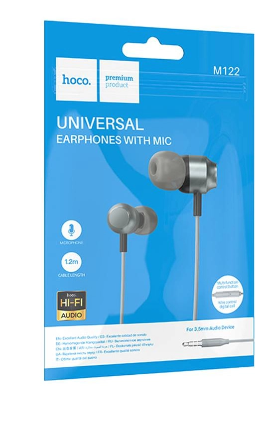 Наушники Hoco M122 3.5mm серые в Узбекистане