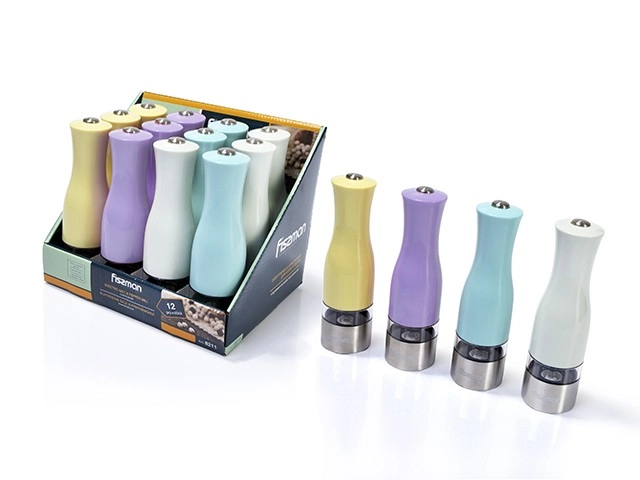 Электрическая мельница для соли и перца Fissman 20 см с подсветкой (керамический механизм) недорого