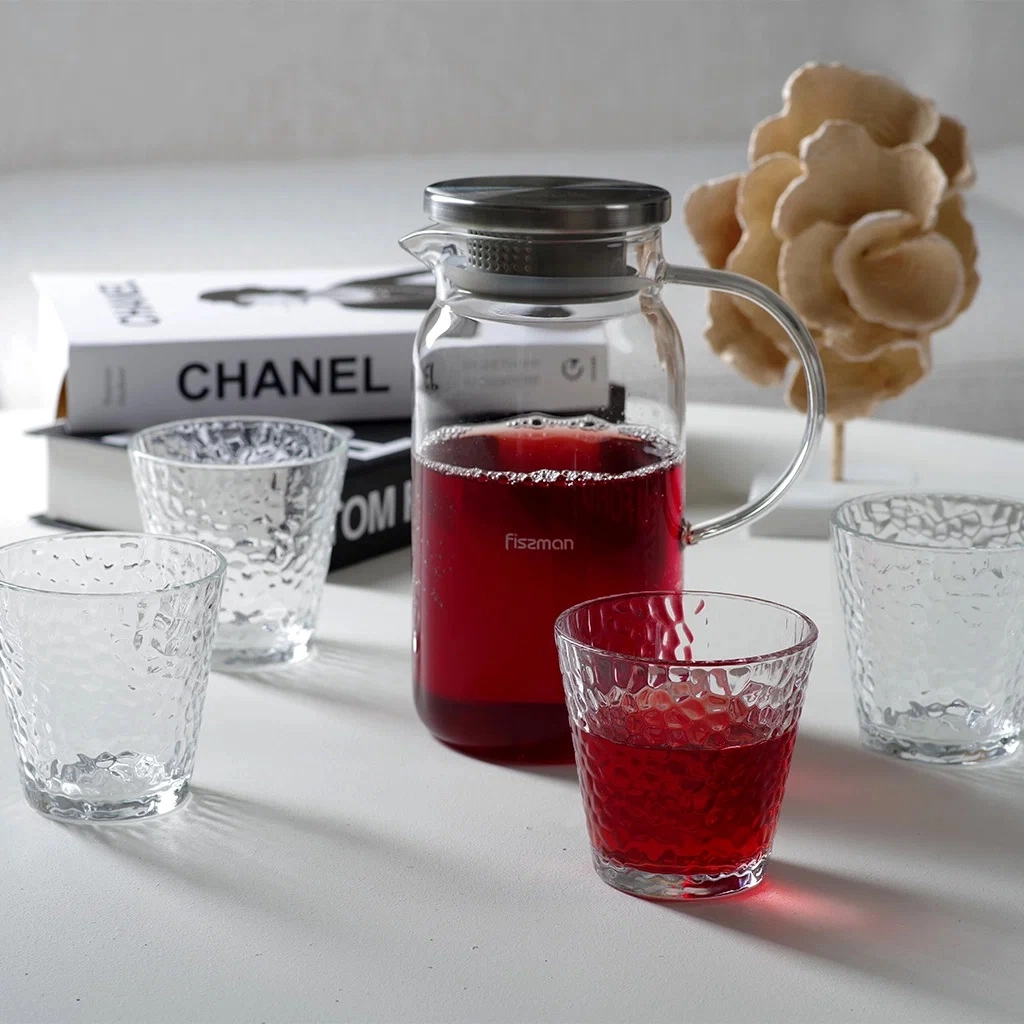 Fissman 4 kishi uchun 5 ta buyumdan iborat ichimlik uchun to‘plami, shisha arzon