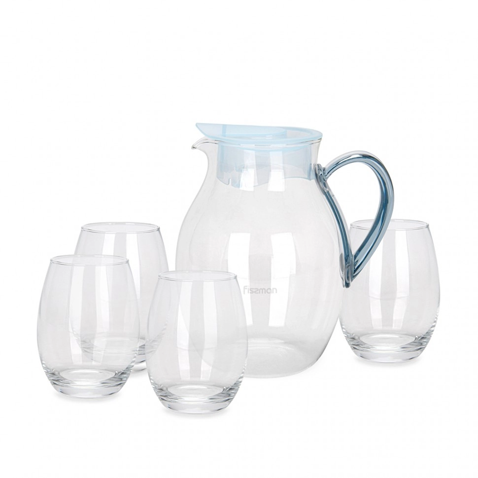 Fissman 6459 4 kishi uchun 5 ta buyumdan iborat ichimlik uchun to‘plami, shisha sotib olish