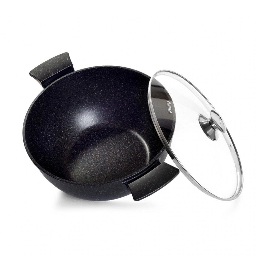 Кастрюля Fissman GRANDE 30x14 см 7,7 л со стеклянной крышкой (алюминий) недорого