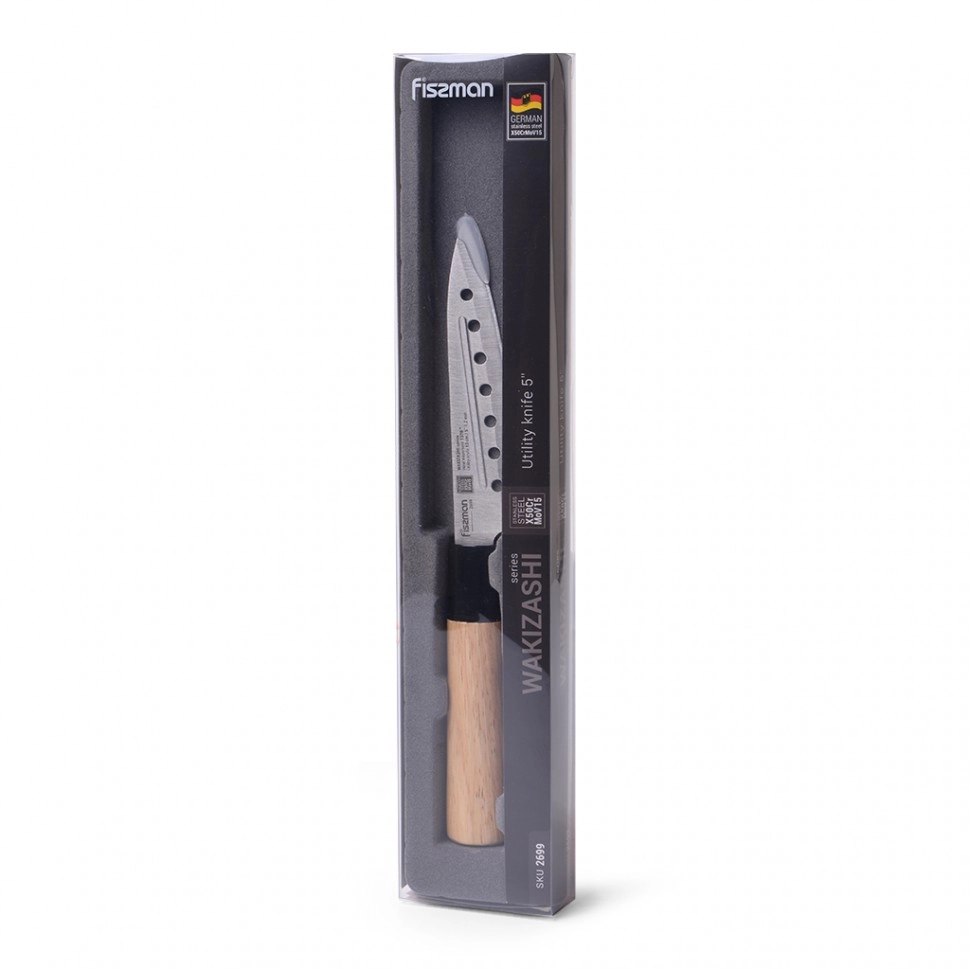 Fissman WAKIZASHI 13 sm (X50CrMoV15 po‘lat) universal pichog‘i arzon