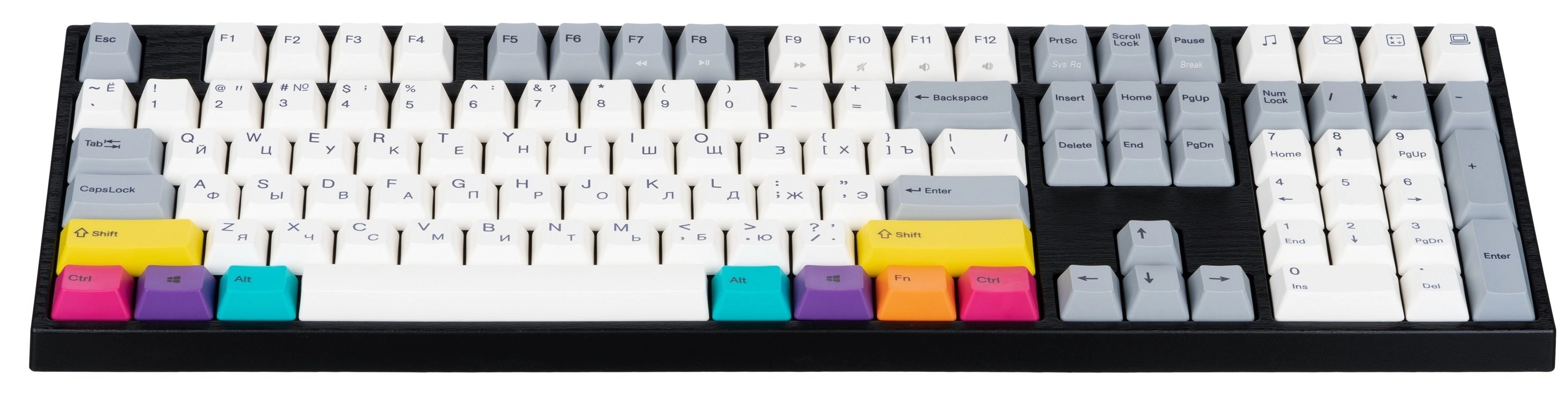 Varmilo VA108M CMYK, Cherry MX Brown klaviaturasi - rasm №3 Varmilo VA108M CMYK, Cherry MX Brown klaviaturasi arzon