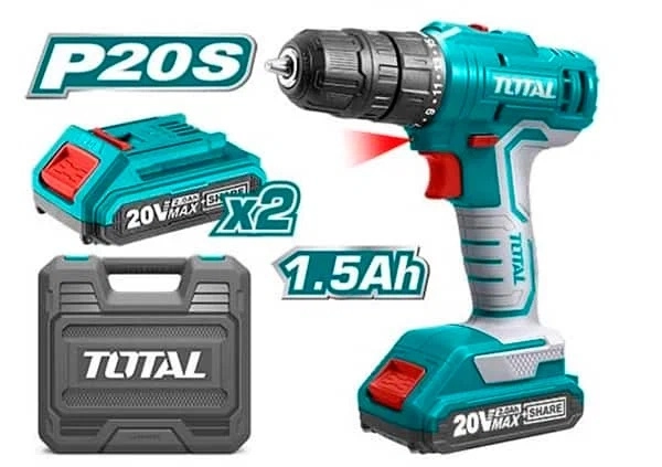 Аккумуляторная дрель-шуруповерт TOTAL TDLI20012 недорого