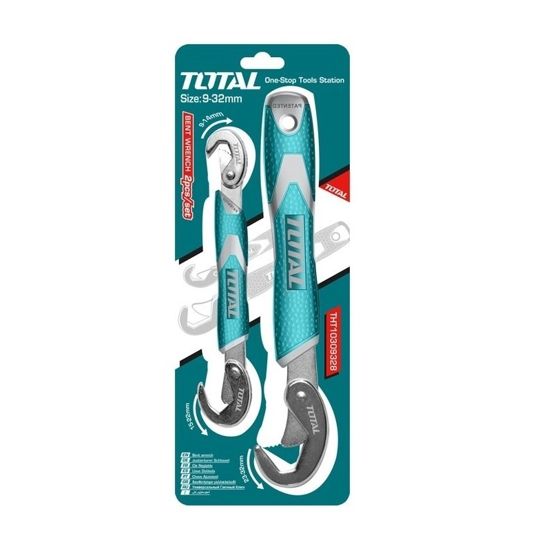 Total THT10309328 (9-32 mm, 2 dona) o&lsquo;zi sozlanuvchi universal gayka kalitlari to&lsquo;plami arzon