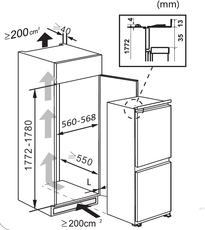 Hofmann RB246FF/HF (Oʻrnatiladigan) sovutgichi arzon