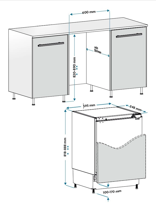 Hofmann RBU115S/HF o'rnatiladigan sovutgichi arzon