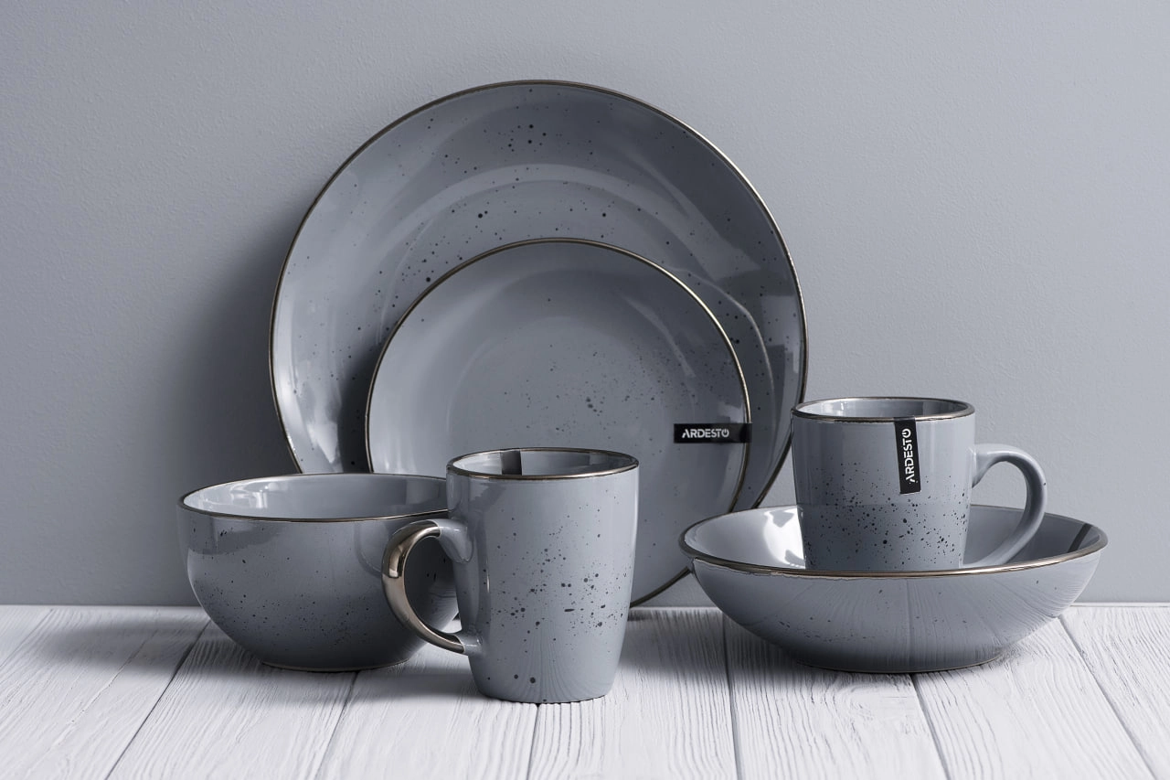 Набор суповых тарелок ARDESTO Bagheria 20 см, Grey (6 шт) (AR2920GREY_6) недорого