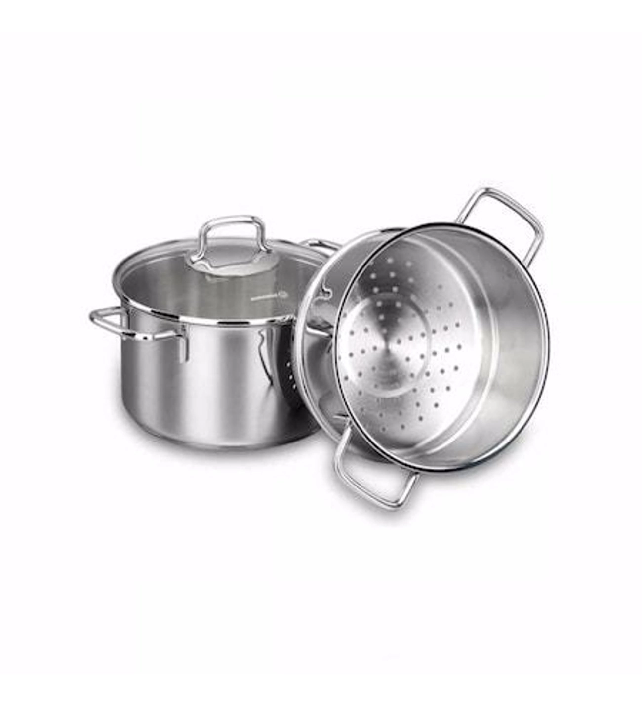 Кастрюля-пароварка Korkmaz Perla Couscous Set 24 см, из нержавеющей стали, многослойное капсульное (A1522) , Silver недорого