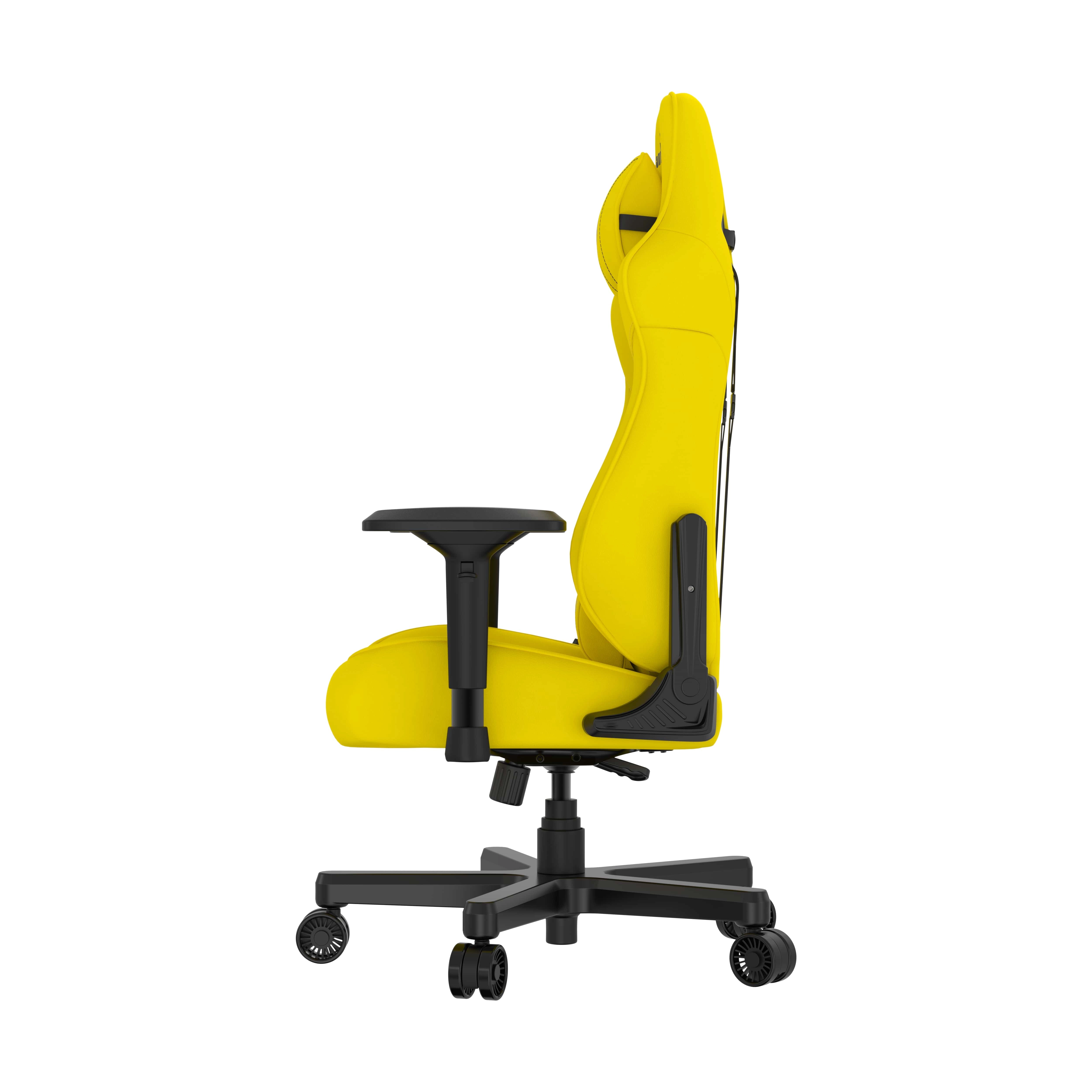 Anda Seat NAVI Edition Size L Yellow PVC o‘yin kreslosi rasm bilan