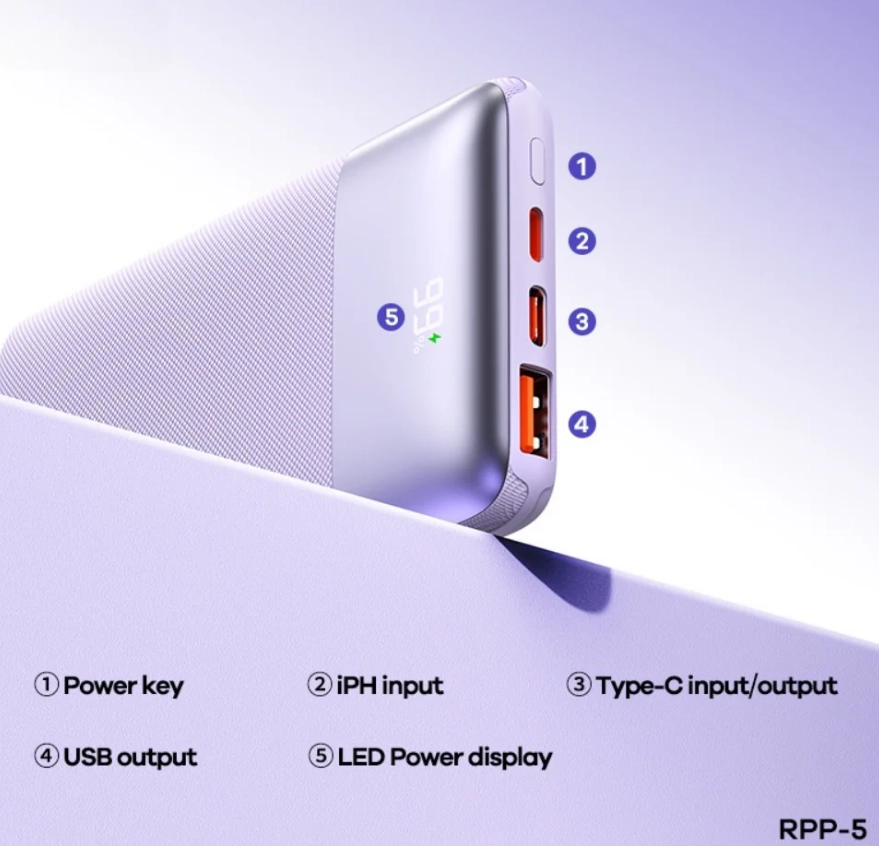 Внешний аккумулятор Remax RPP5 10000mAh синий недорого