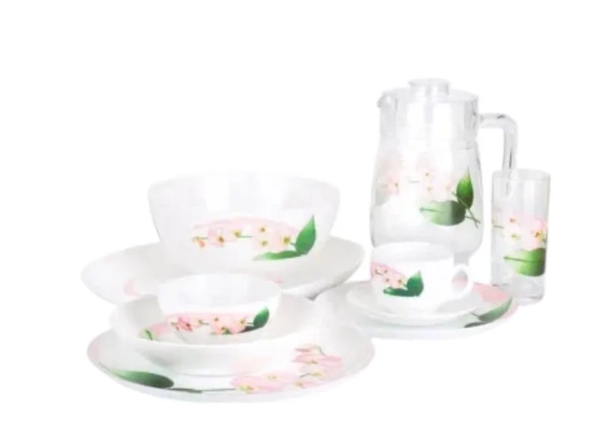 Столовый сервиз Luminarc Pink orchid 46 пр. на 6 персон в Узбекистане