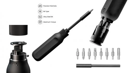 Отвёртка со сменными битами Xiaomi Mijia Ratchet Screwdriver 16 in 1 в Узбекистане