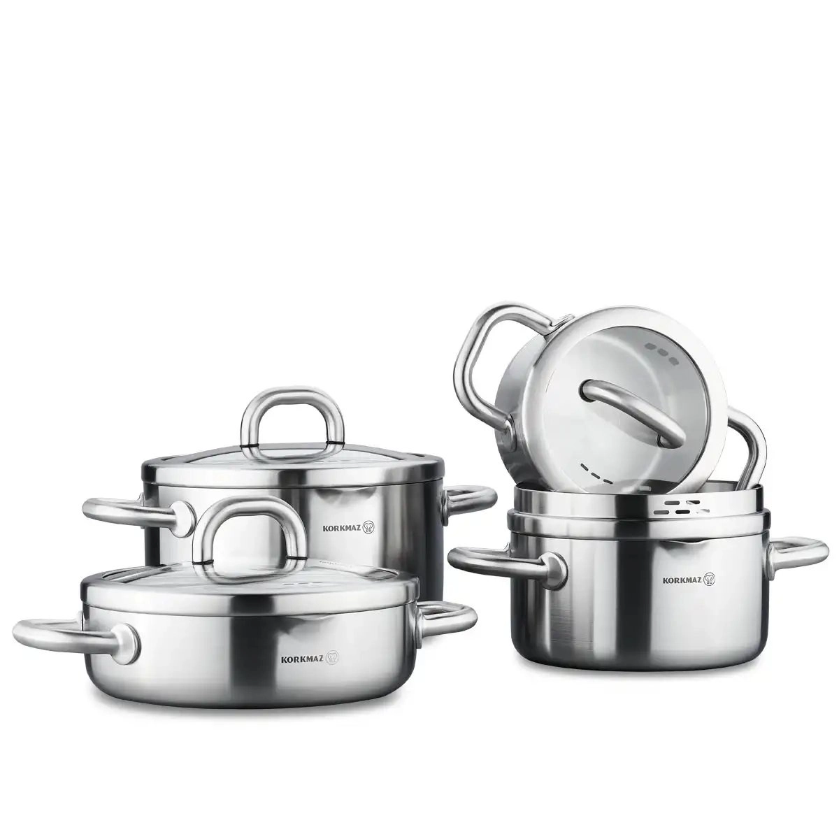 Набор кухонной посуды Korkmaz Alba 8 шт. (A2795) , Silver купить