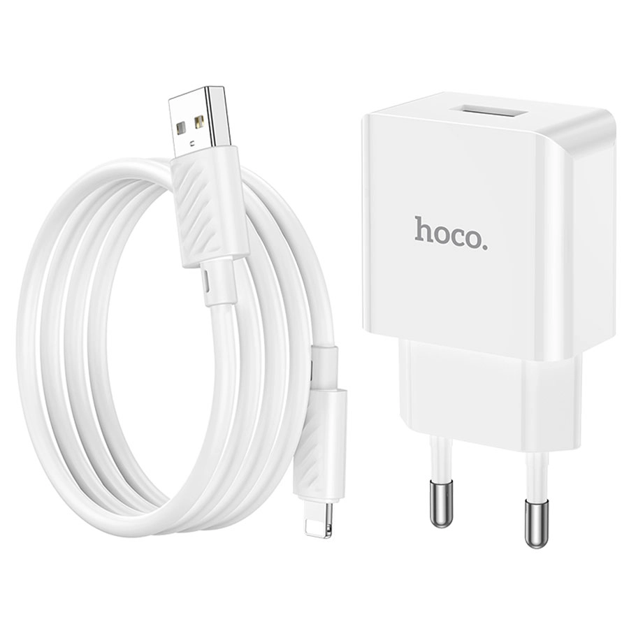 Зарядное устройство Hoco C106A Mini Size 10.5W + кабель Lightning цена