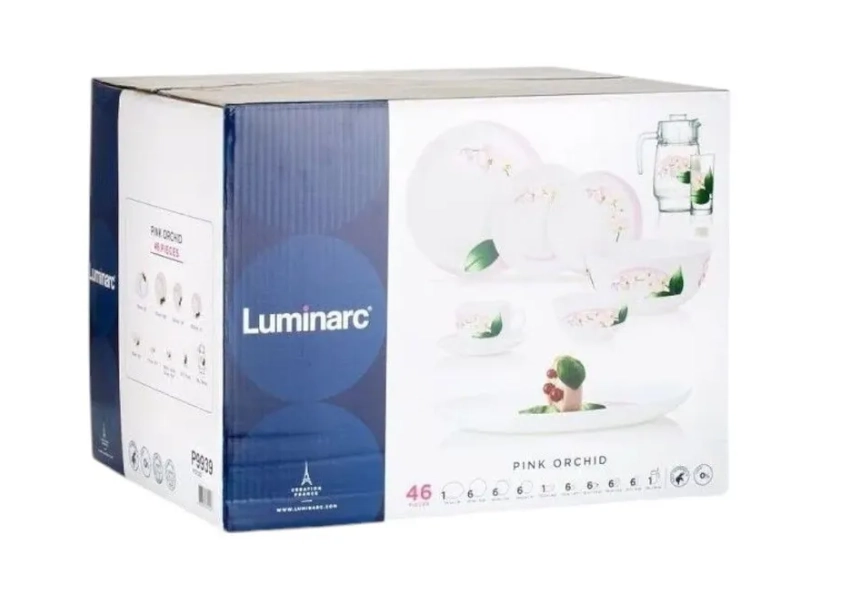 Столовый сервиз Luminarc Pink orchid 46 пр. на 6 персон онлайн