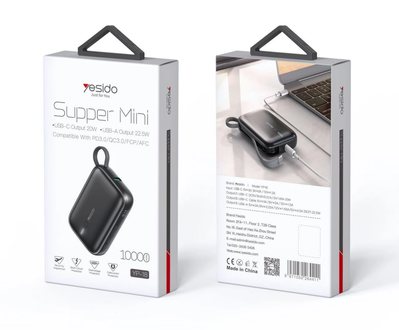 YESIDO YP18 SUPER MINI 10000mah tashqi akkumulyatori arzon