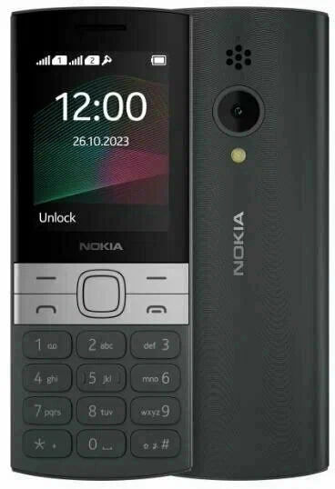 Nokia 150 (2023) Dual Sim qora telefoni sotib olish
