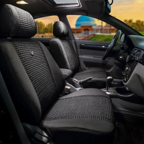 Авточехол Cardinar для Lacetti 3. Alfa с экокожей, Черный купить