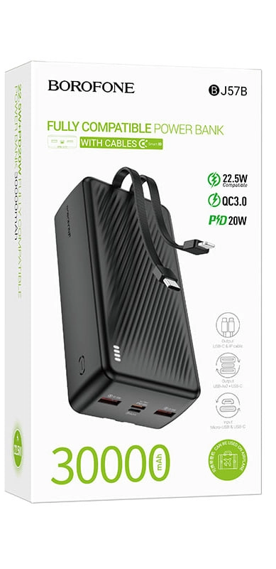 Внешний аккумулятор Borofone BJ57B 30000 mah Black онлайн