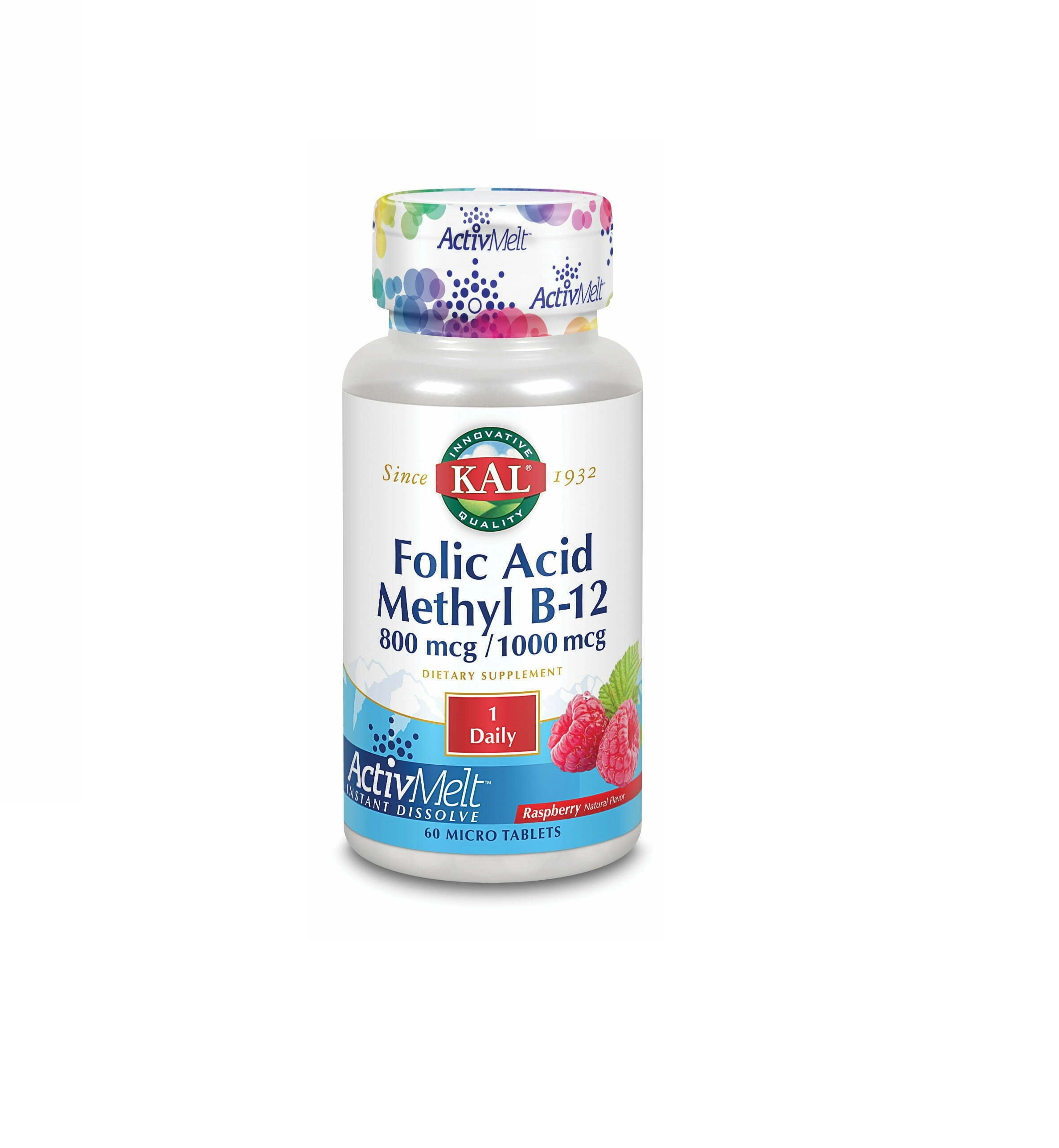 KAL, Foliya kislotasi va B-12 ActivMelt™ – 60 tabletka (97813) sotib olish