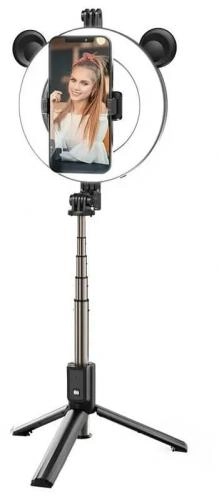 BOROFONE BY6 Bluetooth (selfi uchun monopod+ tritop+chiroq) qora monopod tutqichi onlayn