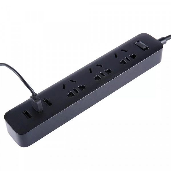 Удлинитель Xiaomi Mi Power Strip (CN, 3 розетки, 3 USB, черный) в Узбекистане