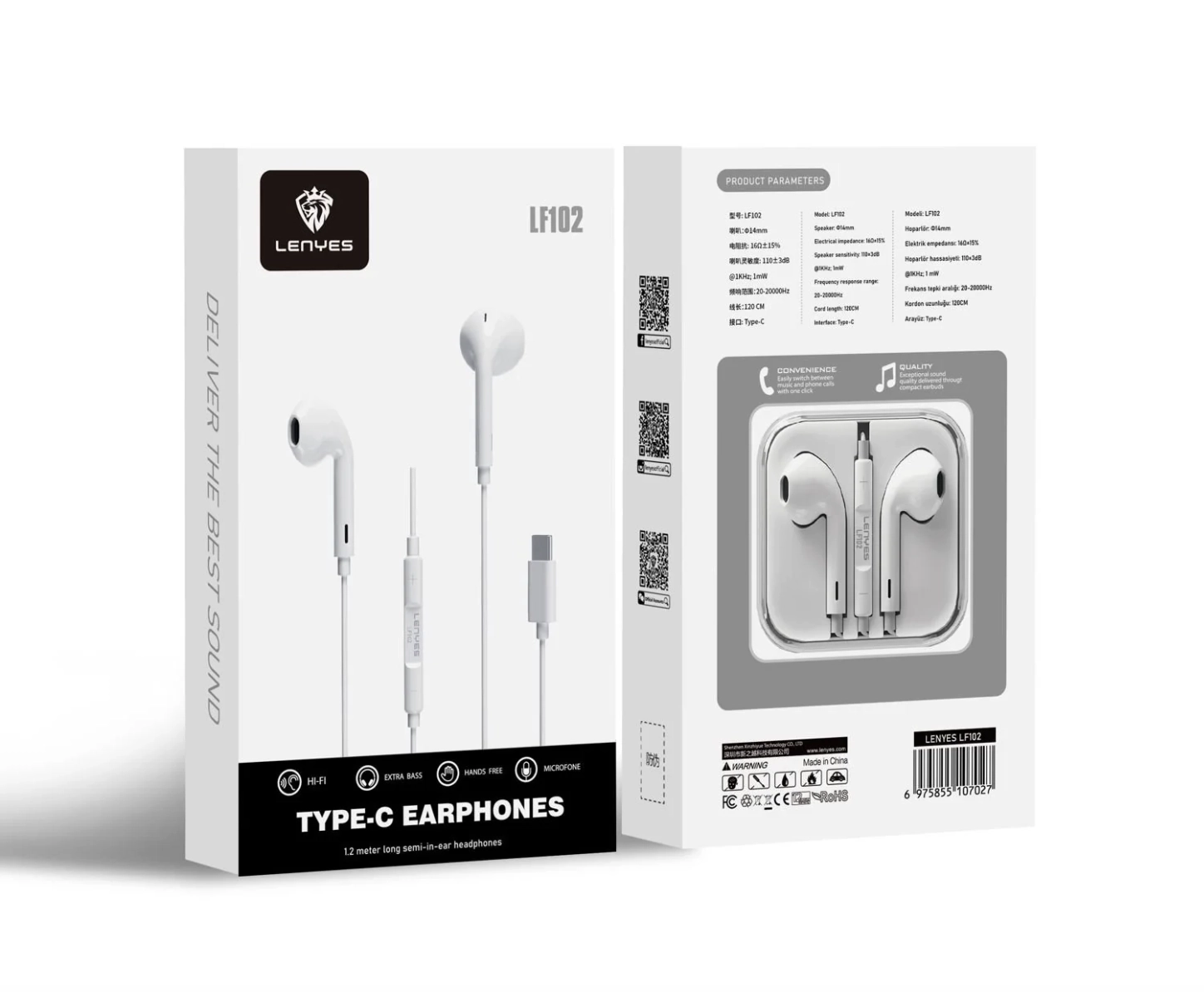 Наушники Lenyes LF102 Type-C White онлайн