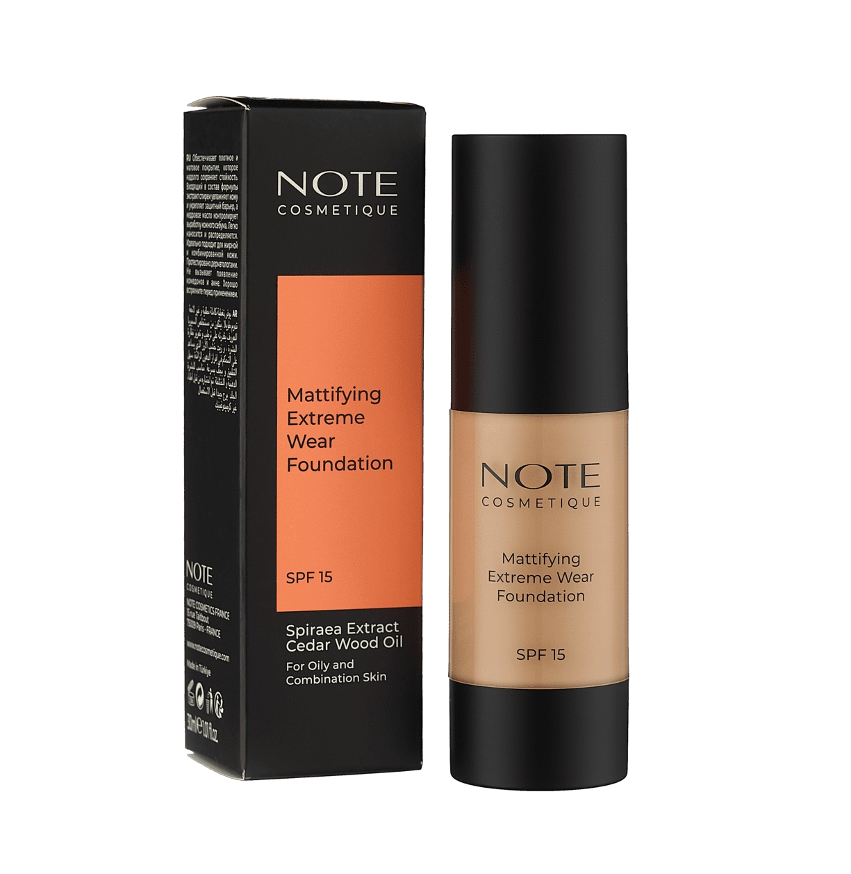 NOTE MATTIFYING EXTREME WEAR FOUNDATION 116 SPF15 (30 ml) tonal kremi sotib olish